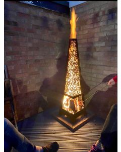 Laser Cut Steel Garden Chiminea
