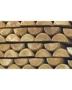 Machined Half Round Wooden Fence Stakes