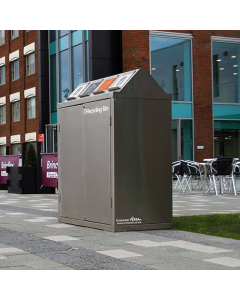 Stainless Steel Public Recycling Bin