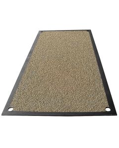 Anti-slip steel road plate with bauxite stone textured grip surface for trench covering and safe vehicle access