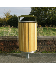 Hardwood Elevated Litter Bin