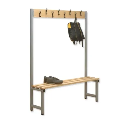 Aluminium Cloakroom Hook Bench