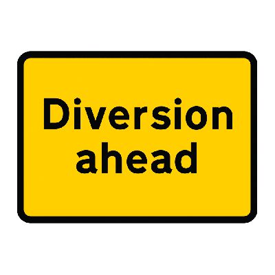 Plastic Quick Fit - Diversion Signs