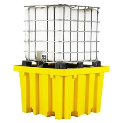 Single IBC Spill Containment Pallet - Tall - With Grid