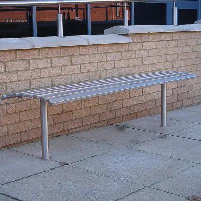 Slatted Steel Bench