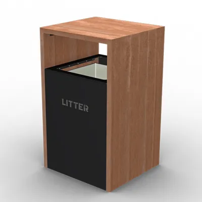 Timber Litter Bin